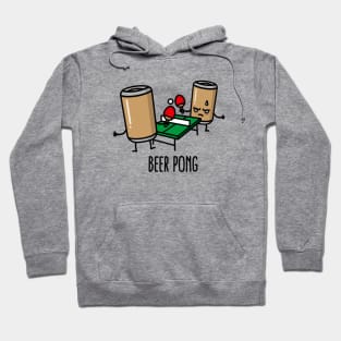 Beer pong cartoon ping pong table tennis beer can Hoodie